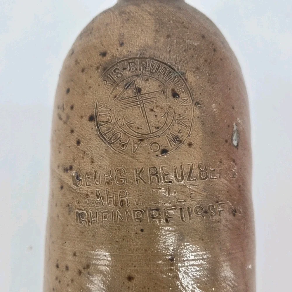 Antique Apollinaris Stoneware Bottle Georg Kreuzberg Ahrweiler Jug 12